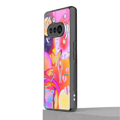 Cosmic Trinity nothing phone 3a mobile cover | shockproof glass phone case
