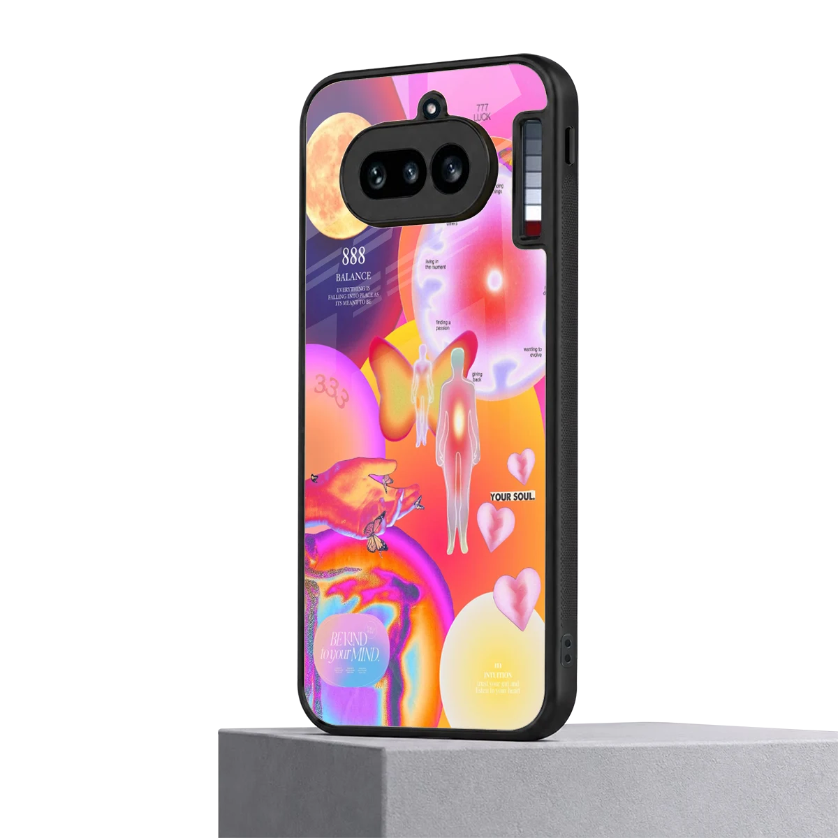 Cosmic Trinity nothing phone 4a mobile cover | shockproof glass phone case