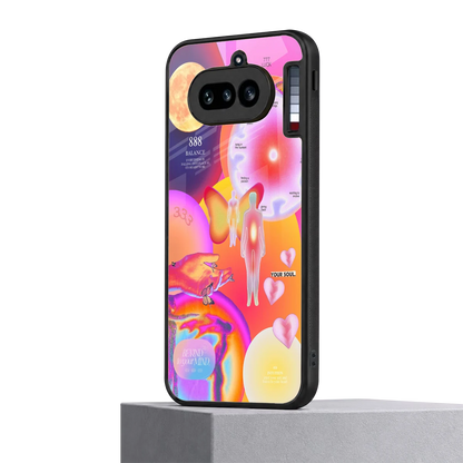 Cosmic Trinity nothing phone 4a mobile cover | shockproof glass phone case