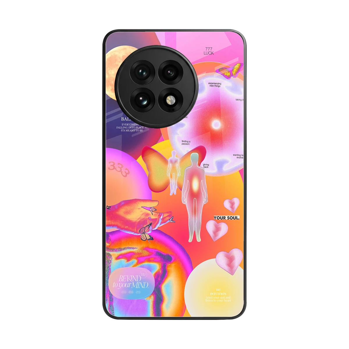 Cosmic Trinity back phone cover | glass case for oneplus 13r