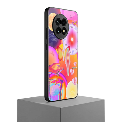 Cosmic Trinity oneplus 13r mobile cover | shockproof glass phone case