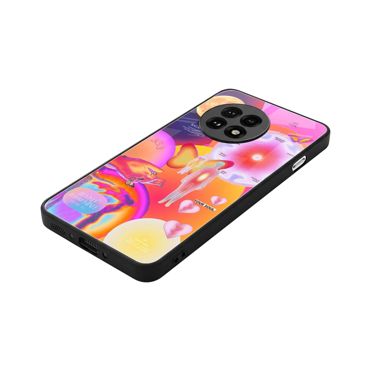 Cosmic Trinity stylish phone case for oneplus 13r | glossy glass and slim fit