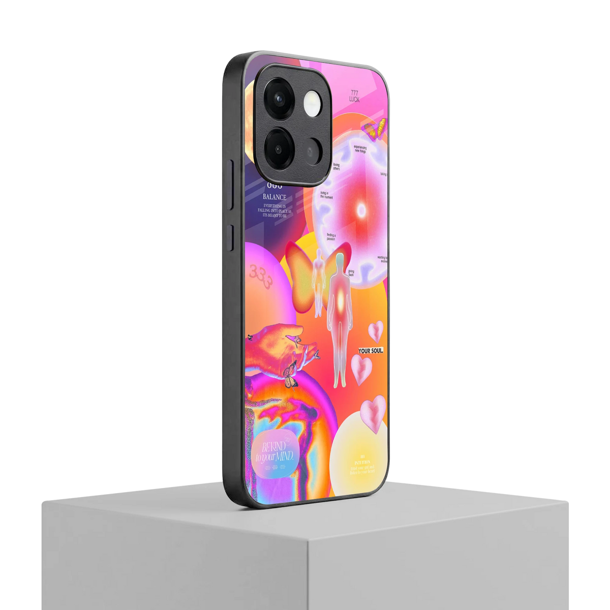 Cosmic Trinity oneplus 13s mobile cover | shockproof glass phone case