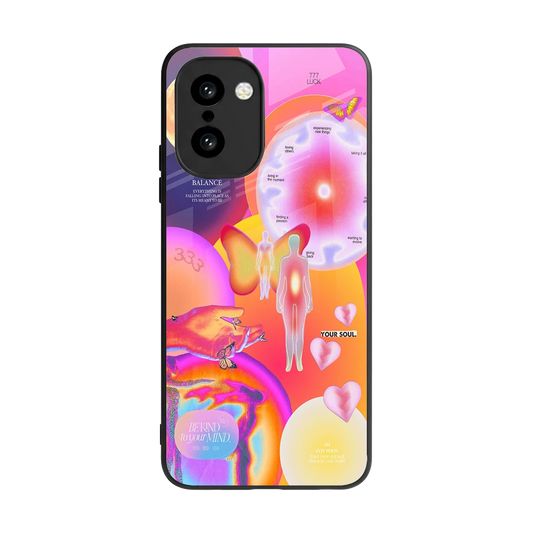 Cosmic Trinity back phone cover | glass case for oneplus 15r