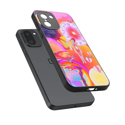 Cosmic Trinity sleek oneplus 15r cover with tempered glass back and TPU edges