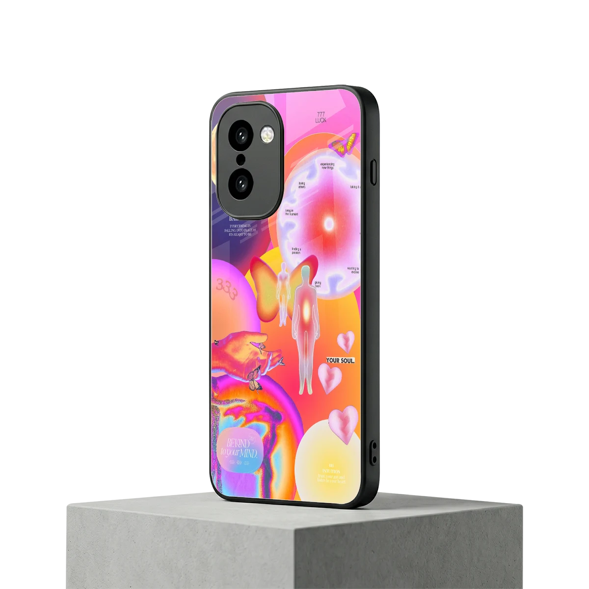 Cosmic Trinity oneplus 15r mobile cover | shockproof glass phone case