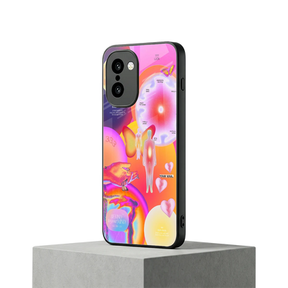 Cosmic Trinity oneplus 15r mobile cover | shockproof glass phone case
