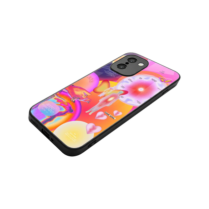 Cosmic Trinity stylish phone case for oneplus 15r | glossy glass and slim fit