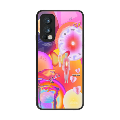 Cosmic Trinity back phone cover | glass case for oneplus nord 2