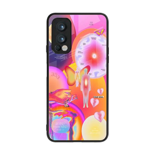 Cosmic Trinity back phone cover | glass case for oneplus nord 2