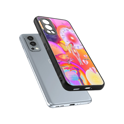 Cosmic Trinity sleek oneplus nord 2 cover with tempered glass back and TPU edges