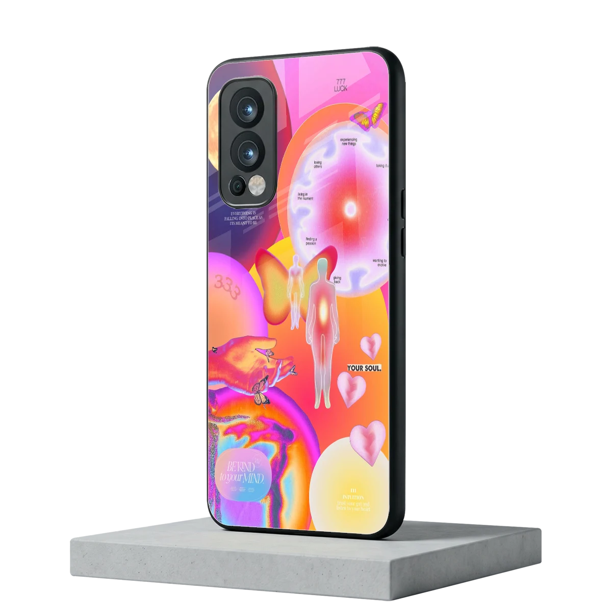 Cosmic Trinity oneplus nord 2 mobile cover | shockproof glass phone case