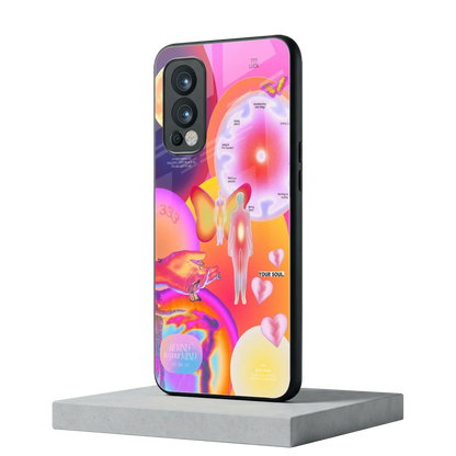Cosmic Trinity oneplus nord 2 mobile cover | shockproof glass phone case