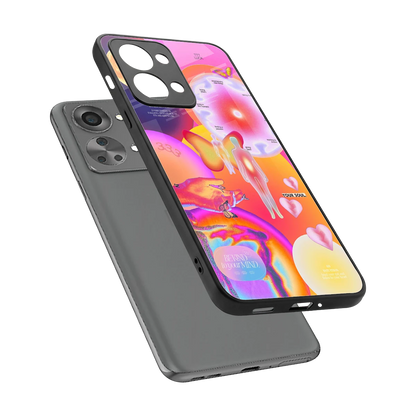 Cosmic Trinity sleek oneplus nord 2t cover with tempered glass back and TPU edges