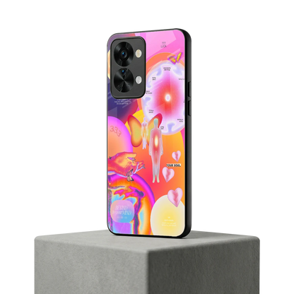 Cosmic Trinity oneplus nord 2t mobile cover | shockproof glass phone case