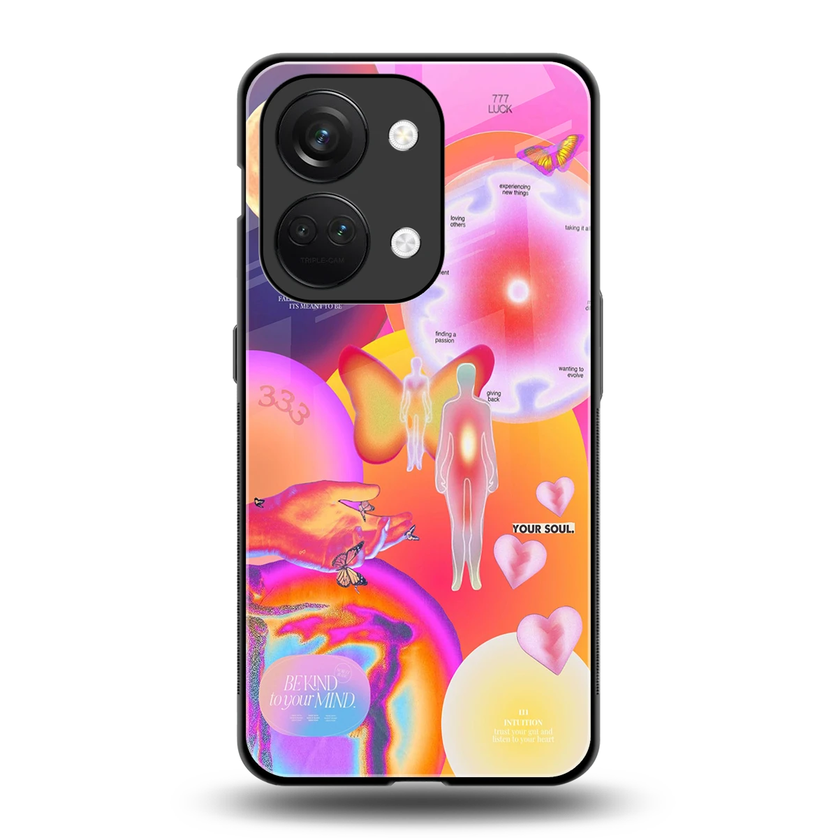 Cosmic Trinity back phone cover | glass case for oneplus nord 3