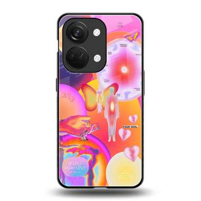 Cosmic Trinity back phone cover | glass case for oneplus nord 3
