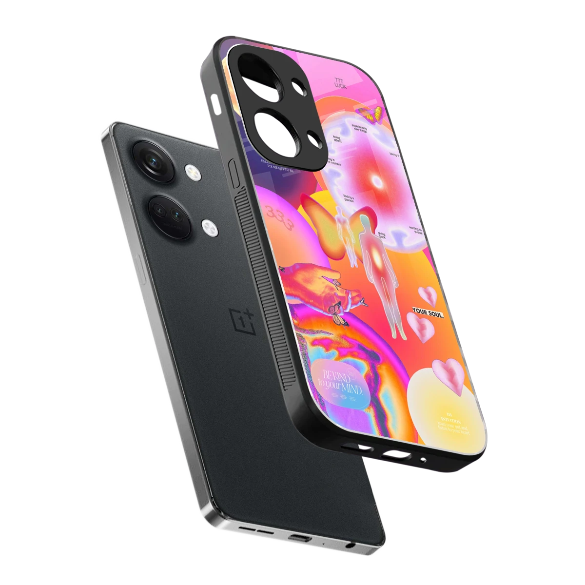 Cosmic Trinity sleek oneplus nord 3 cover with tempered glass back and TPU edges