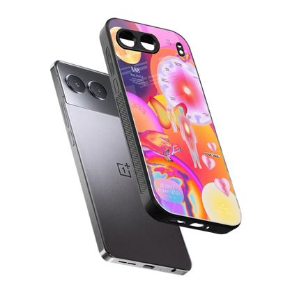 Cosmic Trinity sleek oneplus nord 4 cover with tempered glass back and TPU edges