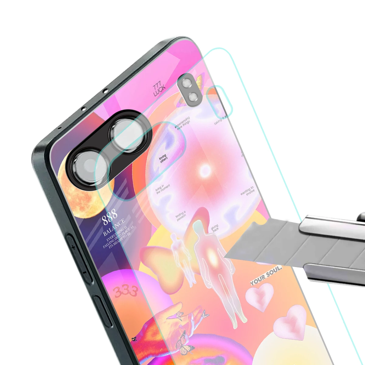 Cosmic Trinity stylish phone case for oneplus nord 4 | glossy glass and slim fit