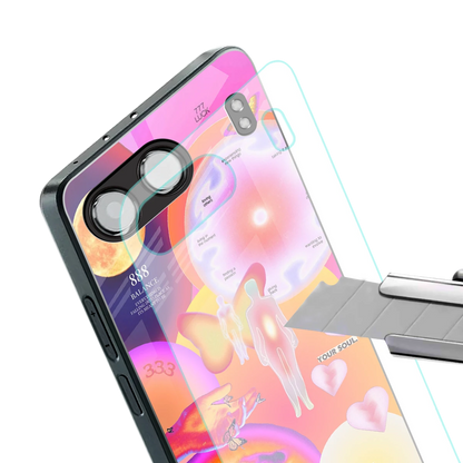 Cosmic Trinity stylish phone case for oneplus nord 4 | glossy glass and slim fit