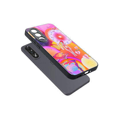 Cosmic Trinity sleek oneplus nord 5 cover with tempered glass back and TPU edges