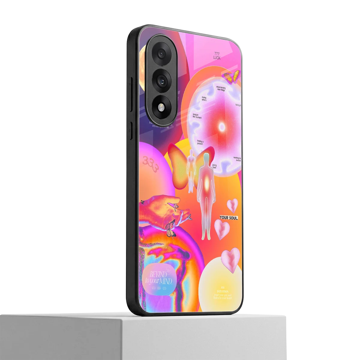 Cosmic Trinity oneplus nord 5 mobile cover | shockproof glass phone case