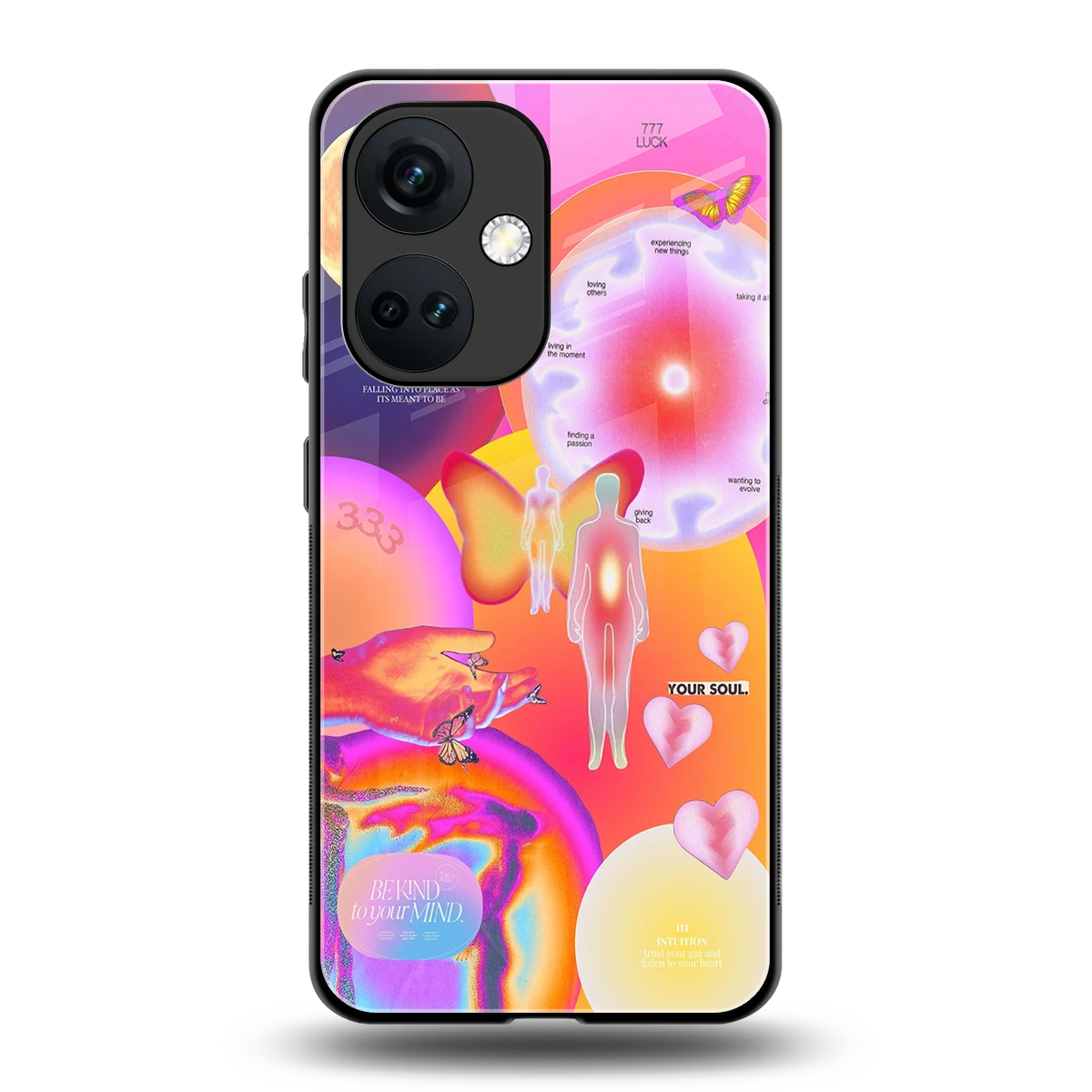 Cosmic Trinity back phone cover | glass case for oneplus nord ce 3