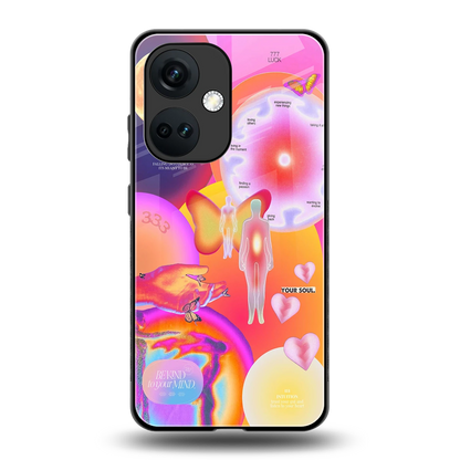 Cosmic Trinity back phone cover | glass case for oneplus nord ce 3