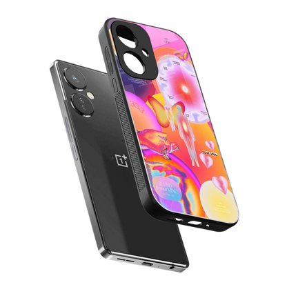 Cosmic Trinity sleek oneplus nord ce 3 cover with tempered glass back and TPU edges