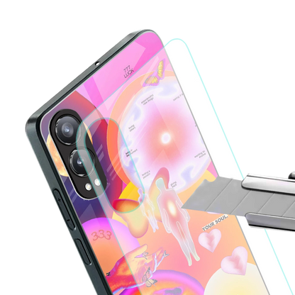 Cosmic Trinity stylish phone case for oneplus nord ce 4 lite | glossy glass and slim fit