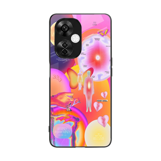 Cosmic Trinity back phone cover | glass case for oneplus nord ce 3 lite