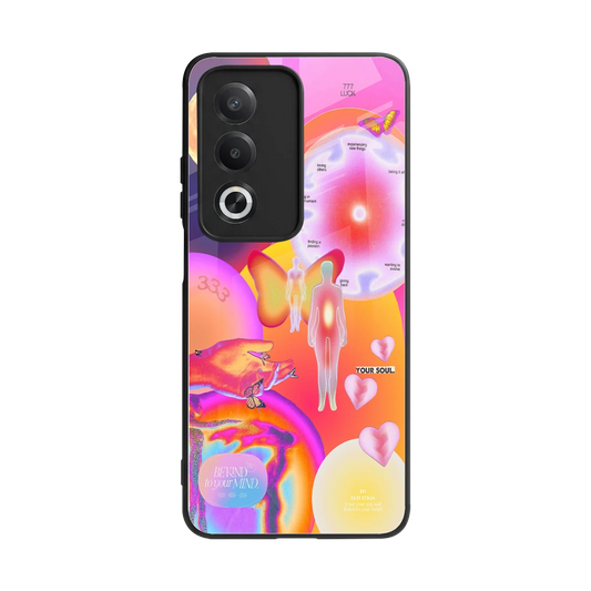 Cosmic Trinity back phone cover | glass case for oppo a3 pro