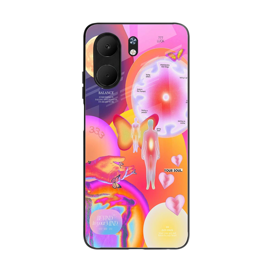Cosmic Trinity back phone cover | glass case for oppo a5x 5g