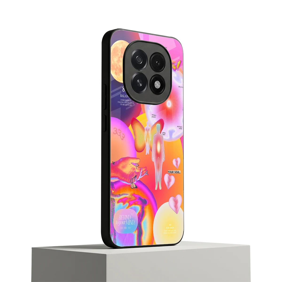 Cosmic Trinity oppo f29 5g mobile cover | shockproof glass phone case
