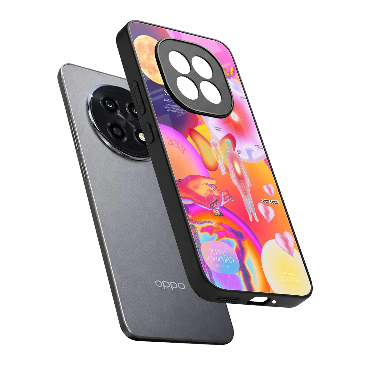 Cosmic Trinity sleek oppo f29 pro 5g cover with tempered glass back and TPU edges