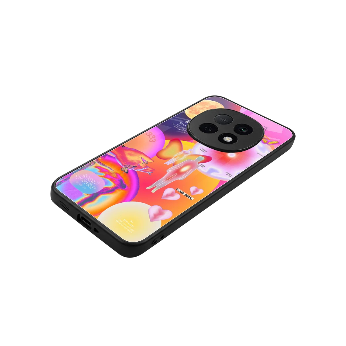 Cosmic Trinity stylish phone case for oppo f29 pro 5g | glossy glass and slim fit