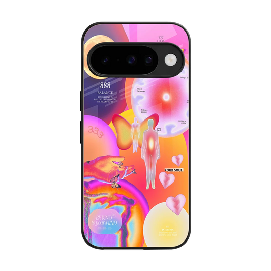 Cosmic Trinity back phone cover | glass case for google pixel 10