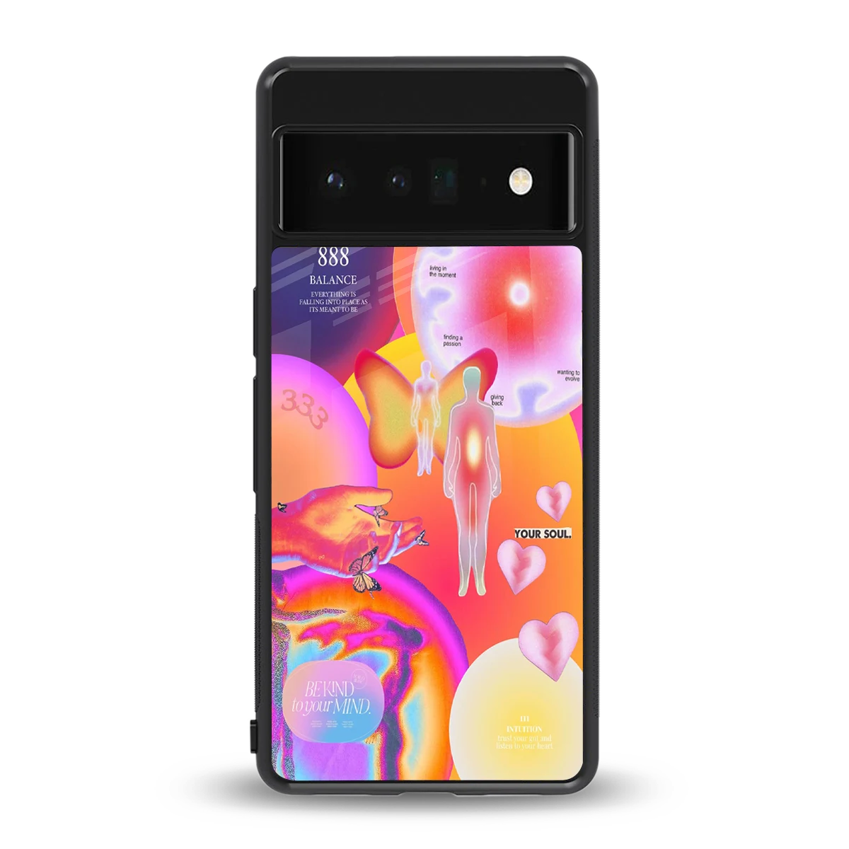 Cosmic Trinity back phone cover | glass case for google pixel 6 pro