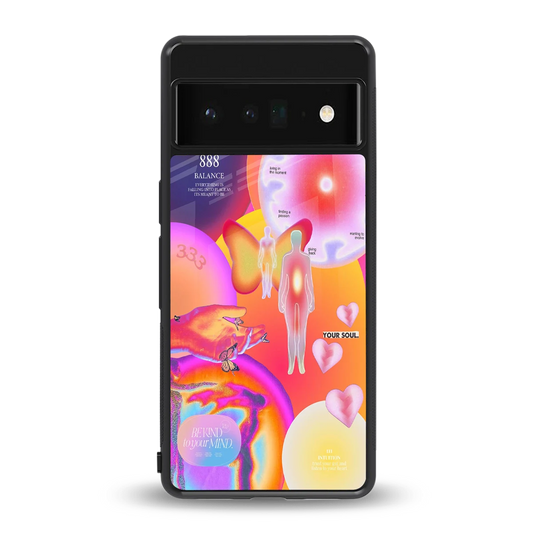 Cosmic Trinity back phone cover | glass case for google pixel 6 pro