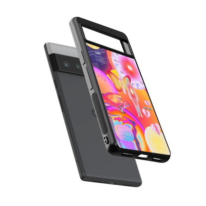 Cosmic Trinity sleek google pixel 6 pro cover with tempered glass back and TPU edges