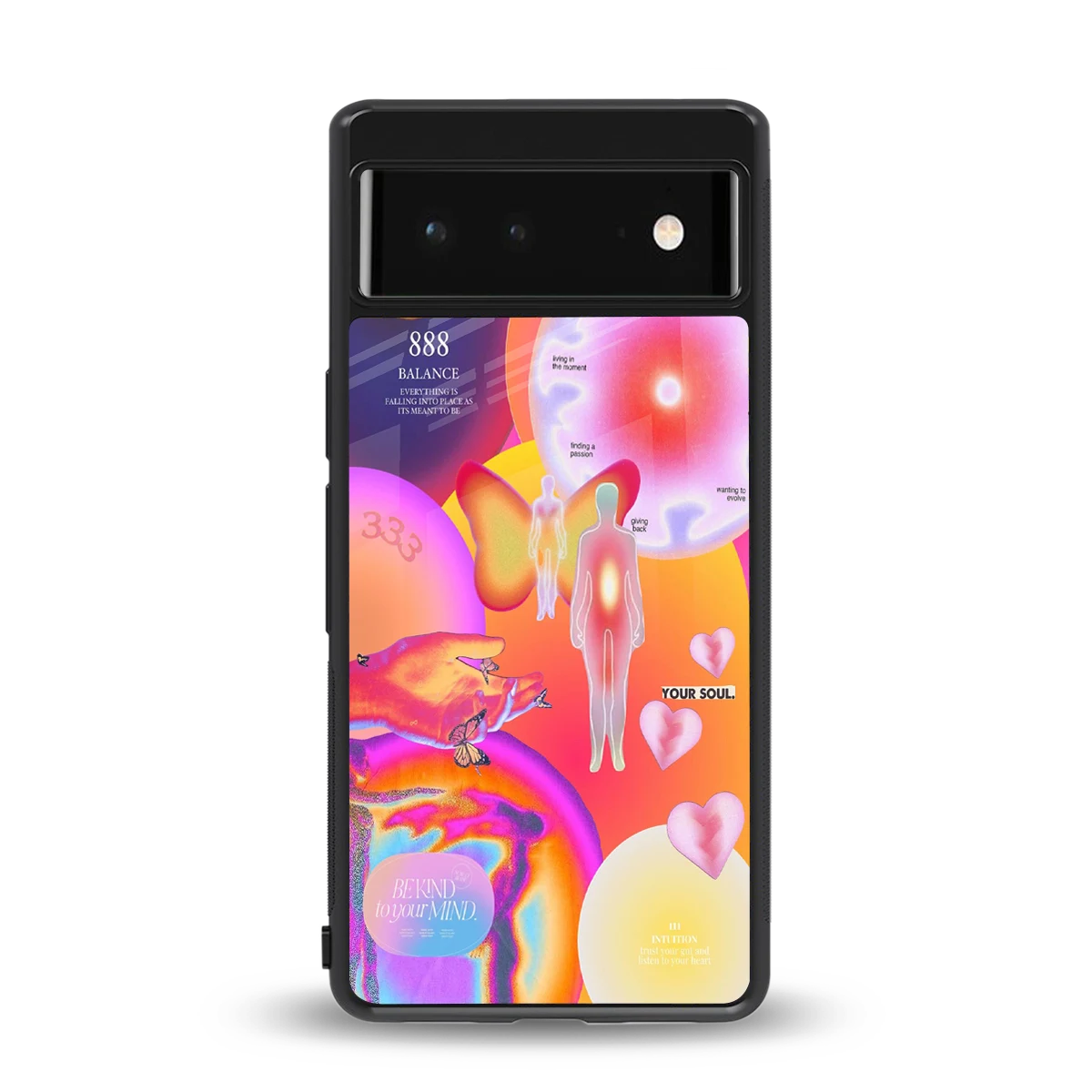 Cosmic Trinity back phone cover | glass case for google pixel 6a