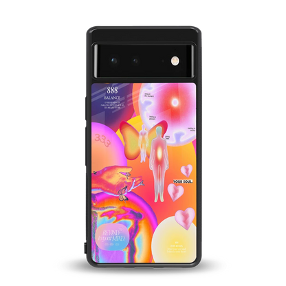 Cosmic Trinity back phone cover | glass case for google pixel 6a