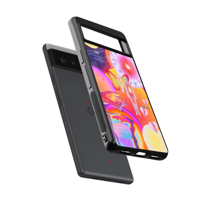 Cosmic Trinity sleek google pixel 6 cover with tempered glass back and TPU edges