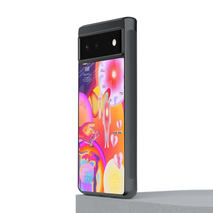 Cosmic Trinity stylish phone case for google pixel 6a | glossy glass and slim fit