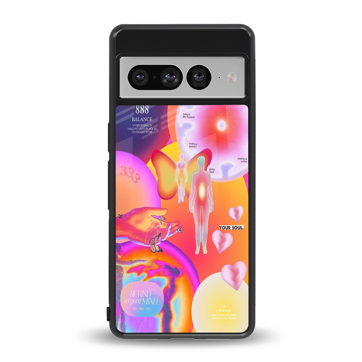 Cosmic Trinity back phone cover | glass case for google pixel 7 pro