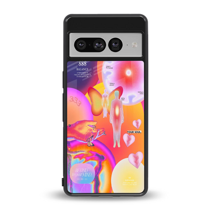Cosmic Trinity back phone cover | glass case for google pixel 7 pro
