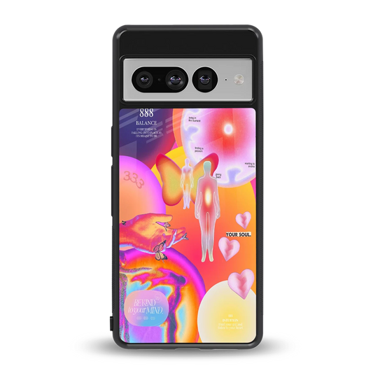 Cosmic Trinity back phone cover | glass case for google pixel 7 pro