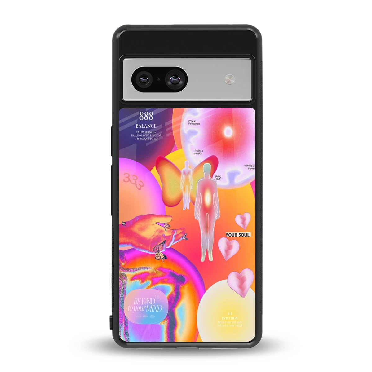 Cosmic Trinity back phone cover | glass case for google pixel 7a