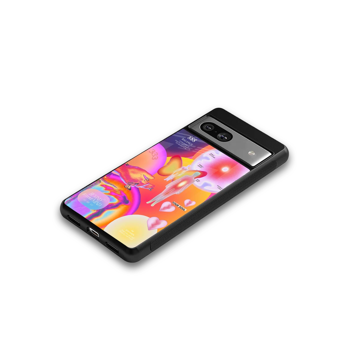 Cosmic Trinity google pixel 7a mobile cover | shockproof glass phone case